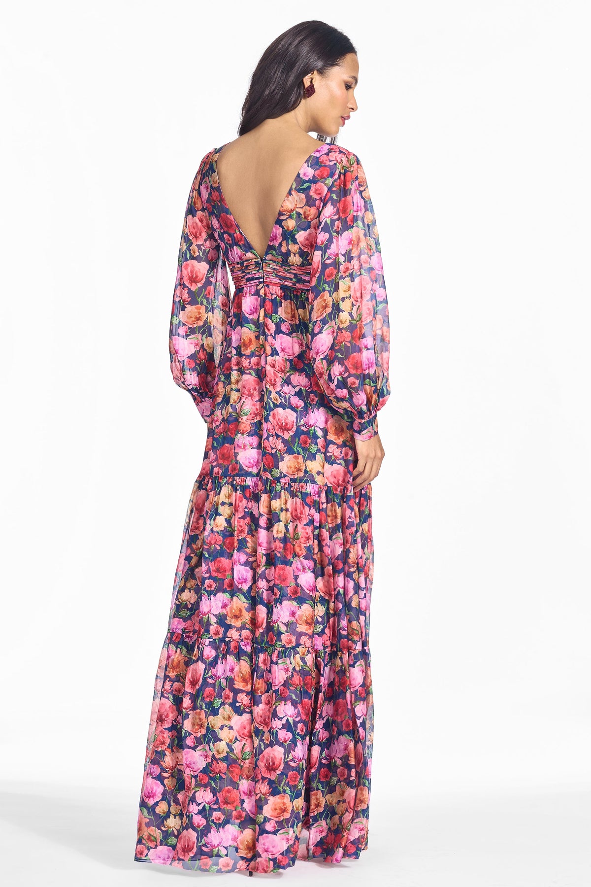 Kara Gown in Prismatic Poppies