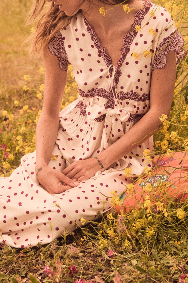 Croco Dress in Cherry Drops