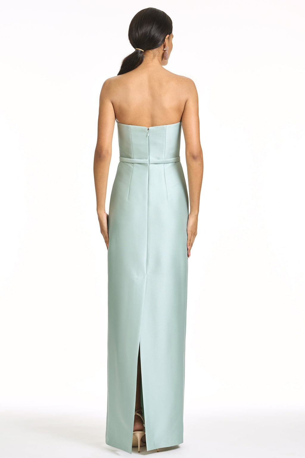 Embellished Sophia Gown in Celadon Floral