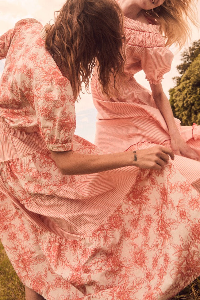 Dalia Maxi Dress in Sunset Stripe