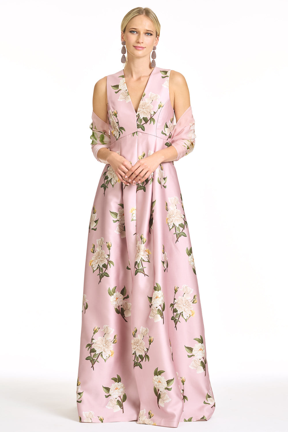 Brooklynne Gown in Rose Quartz Tea Roses