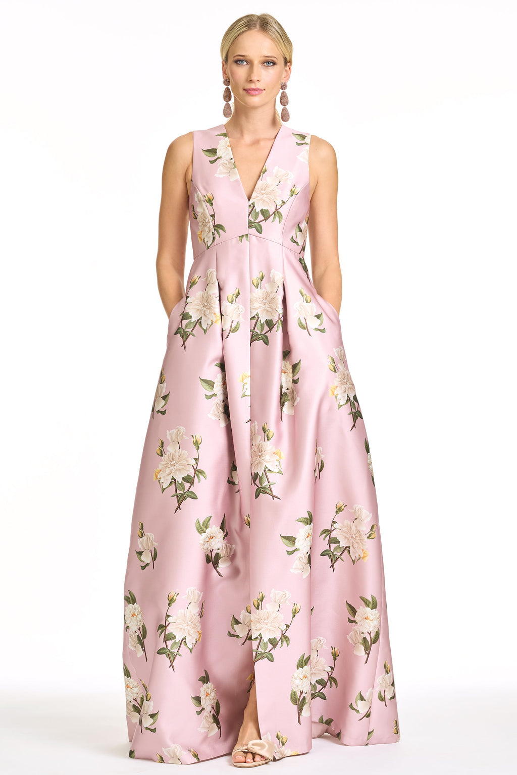Brooklynne Gown in Rose Quartz Tea Roses