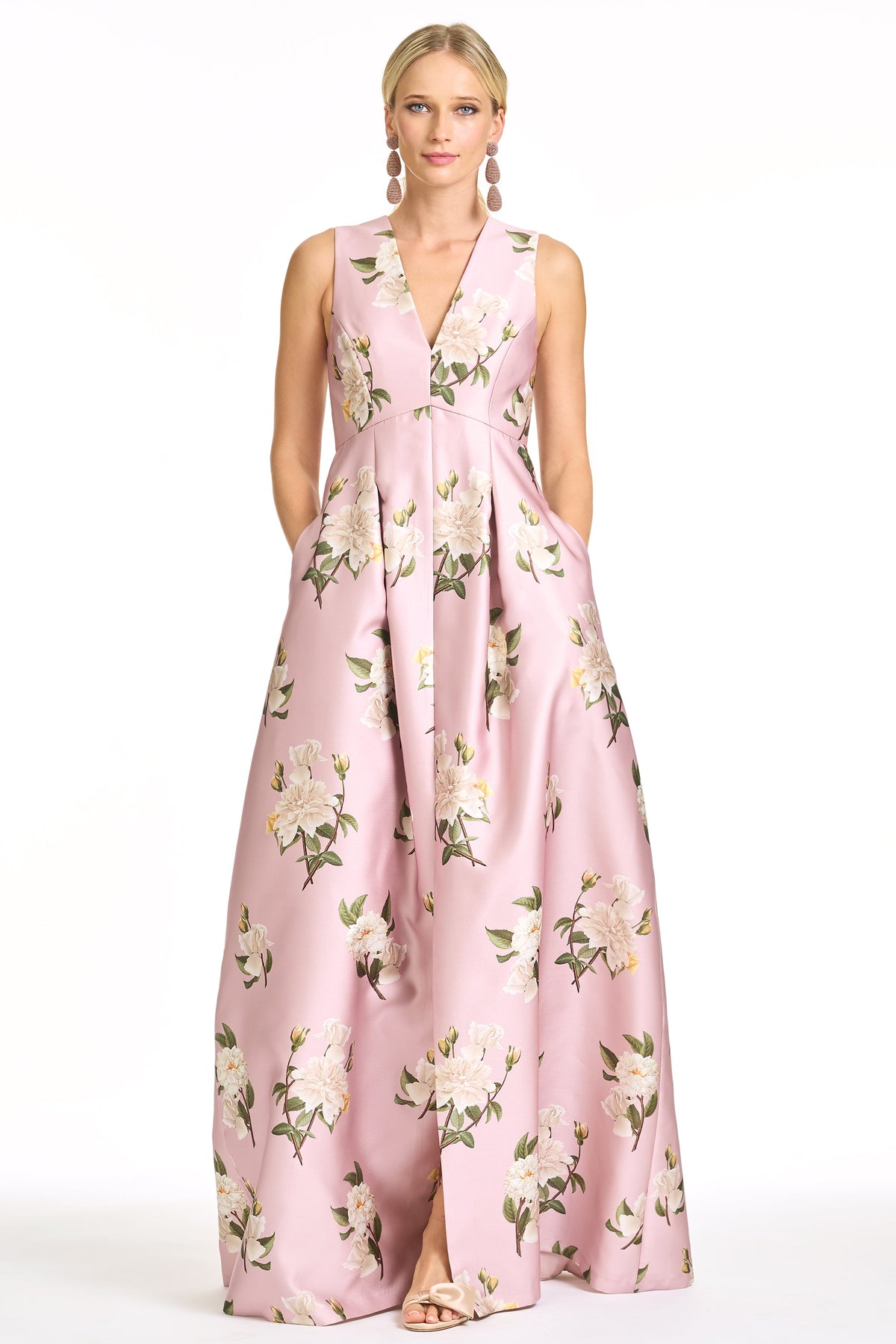 Brooklynne Gown in Rose Quartz Tea Roses