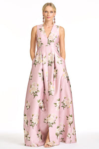 Brooklynne Gown in Rose Quartz Tea Roses
