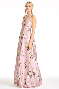 Brooklynne Gown in Rose Quartz Tea Roses