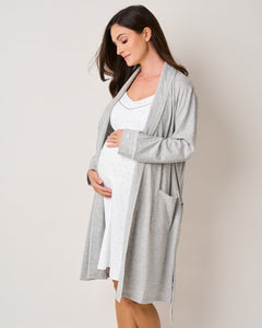 The Essential Maternity Set in Light Heather Grey & Grey Stars