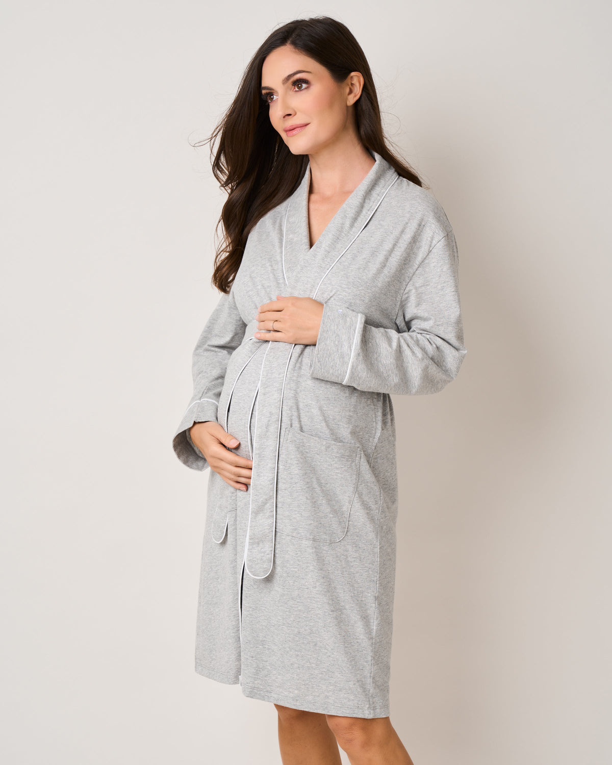 The Must Have Maternity Set in Light Heather Grey