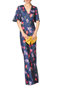 Mae Gown in Midnight Jardin