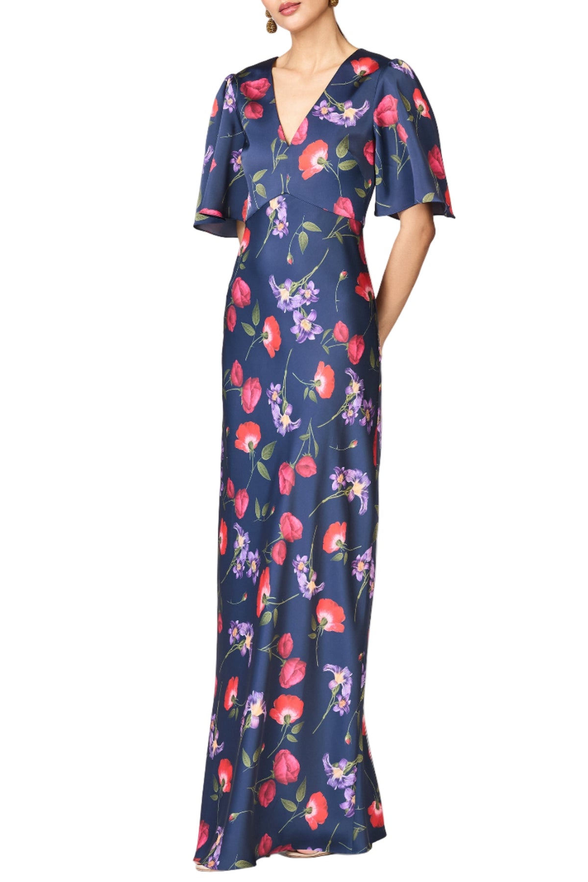 Mae Gown in Midnight Jardin