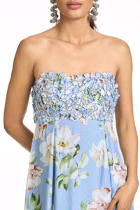 Embroidered Ames Gown in Twilight Petals