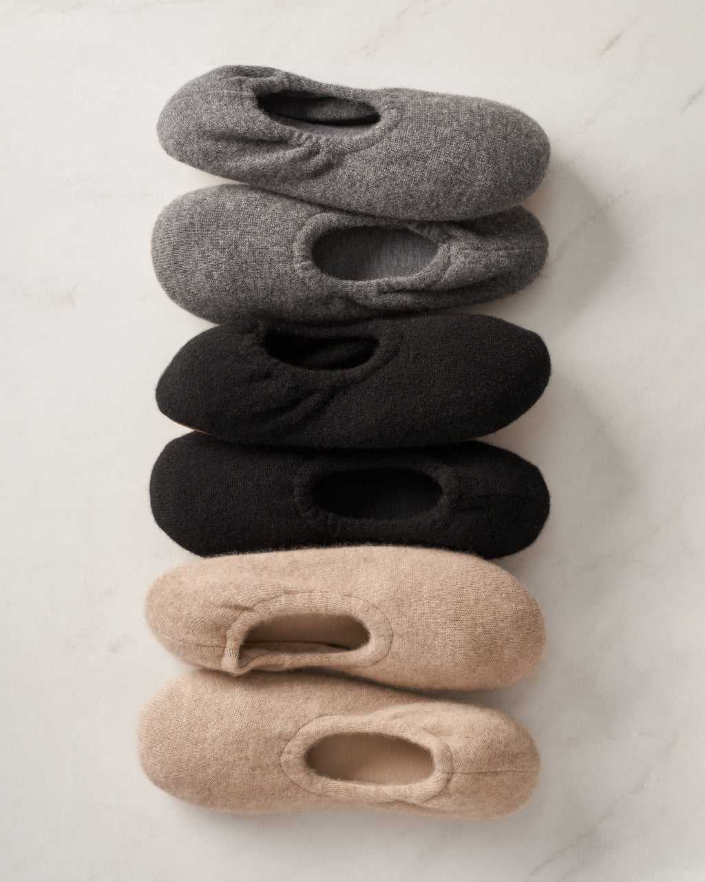 Women’s Cashmere Slippers in Dark Grey