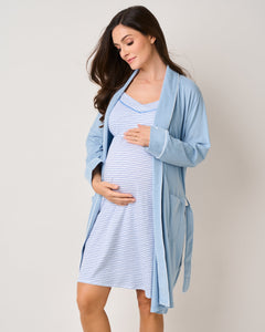 The Essential Maternity Set in Periwinkle & La Mer