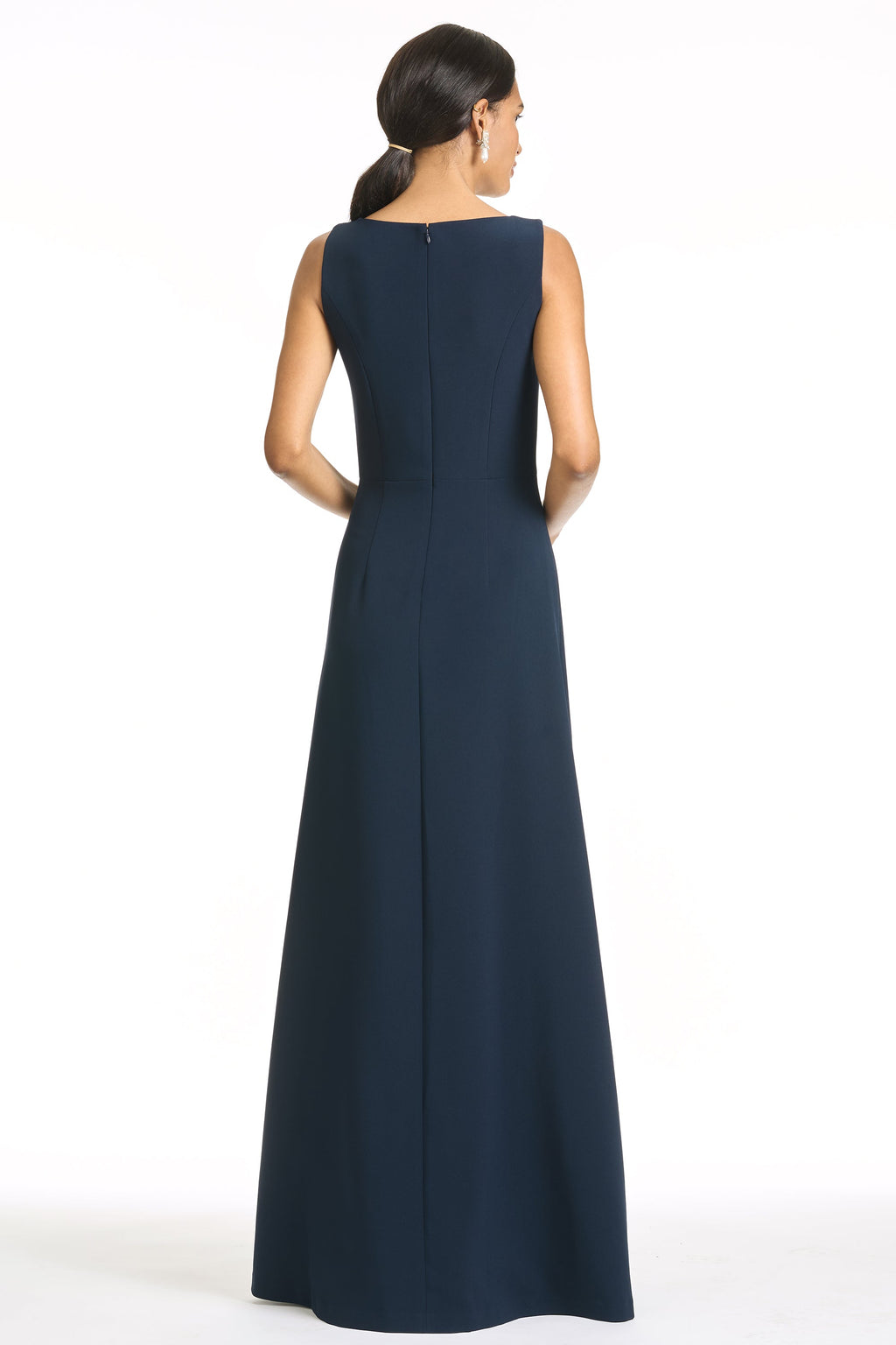 Embroidered Denee Gown in Midnight