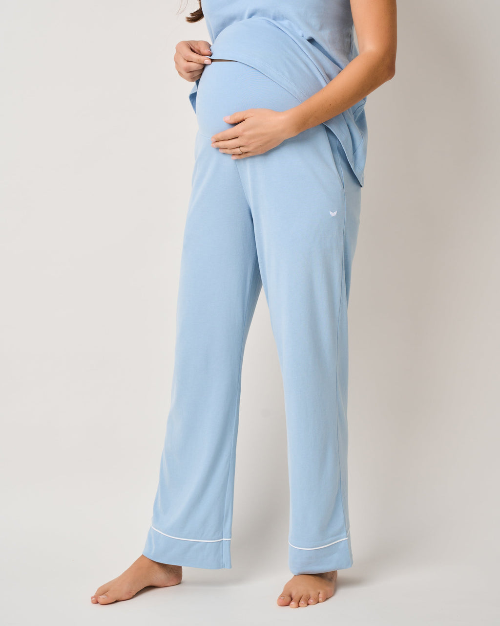 Women’s Pima Maternity Pants in Periwinkle