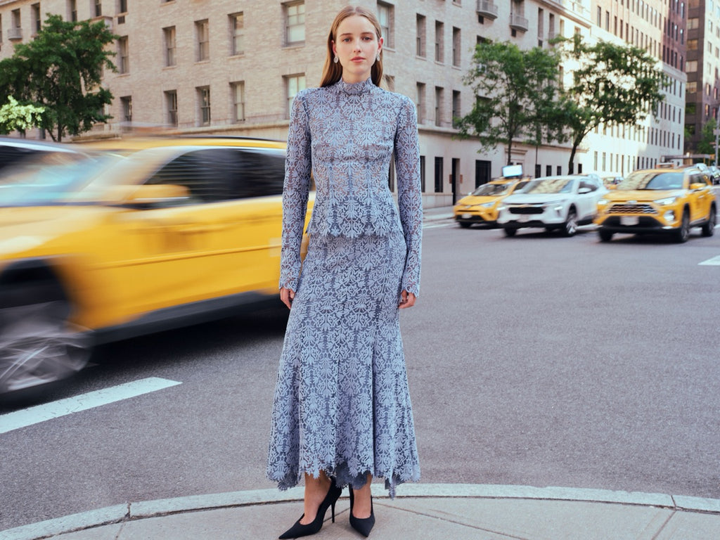 Chenille Lace Skirt in Oxford