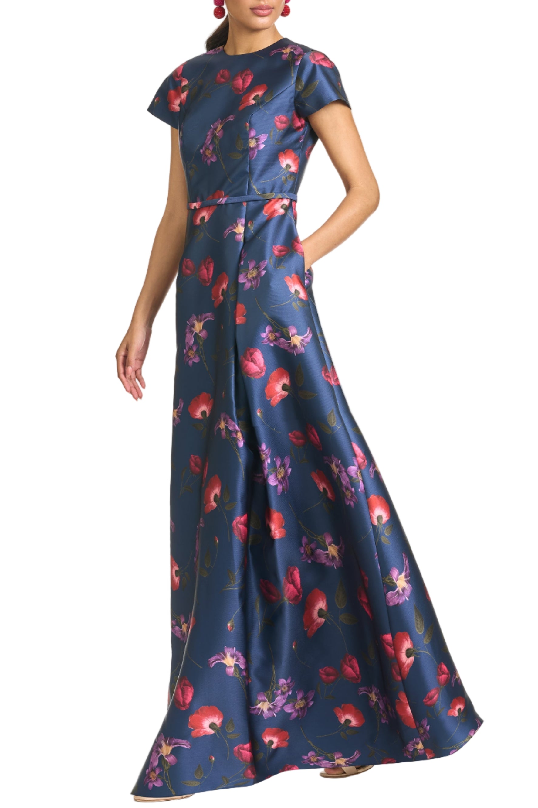 Blythe Gown in Midnight Jardin