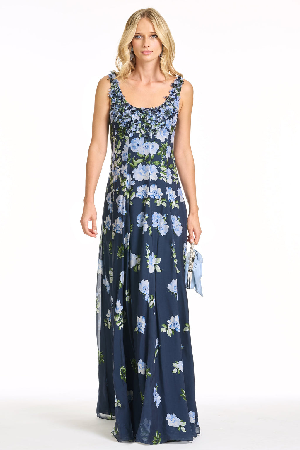 Embellished Indira Gown in Corsage Degrade