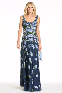 Embellished Indira Gown in Corsage Degrade
