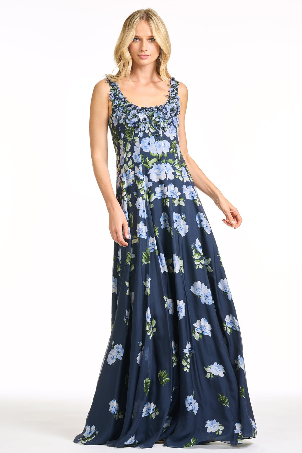Embellished Indira Gown in Corsage Degrade