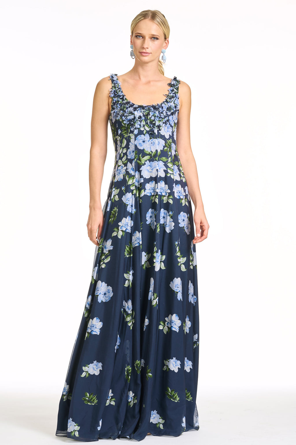 Embellished Indira Gown in Corsage Degrade