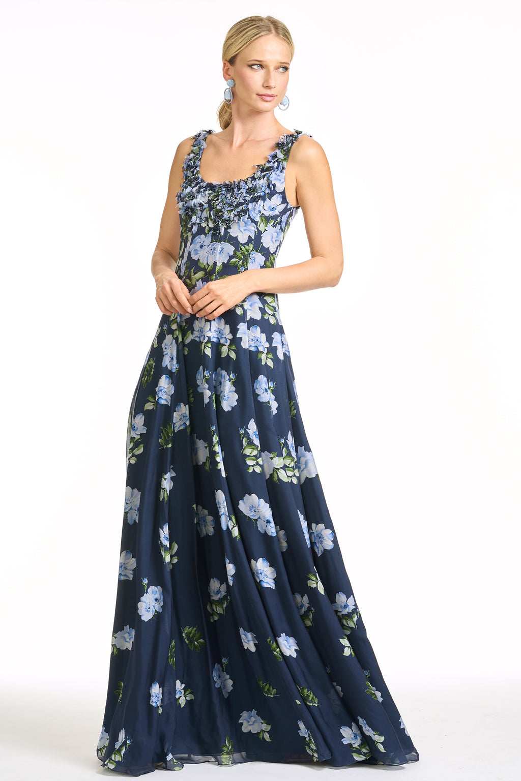 Embellished Indira Gown in Corsage Degrade