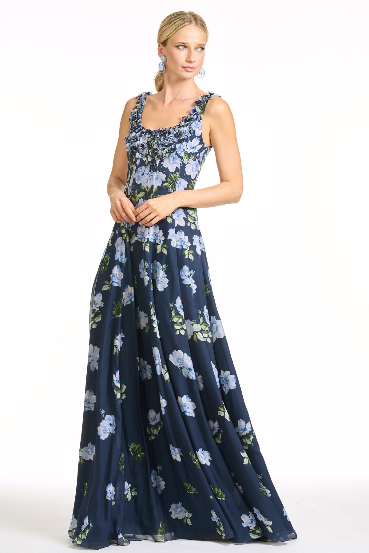Embellished Indira Gown in Corsage Degrade