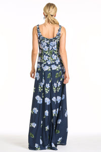 Embellished Indira Gown in Corsage Degrade