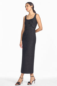 Leta Dress in Carbon Roses