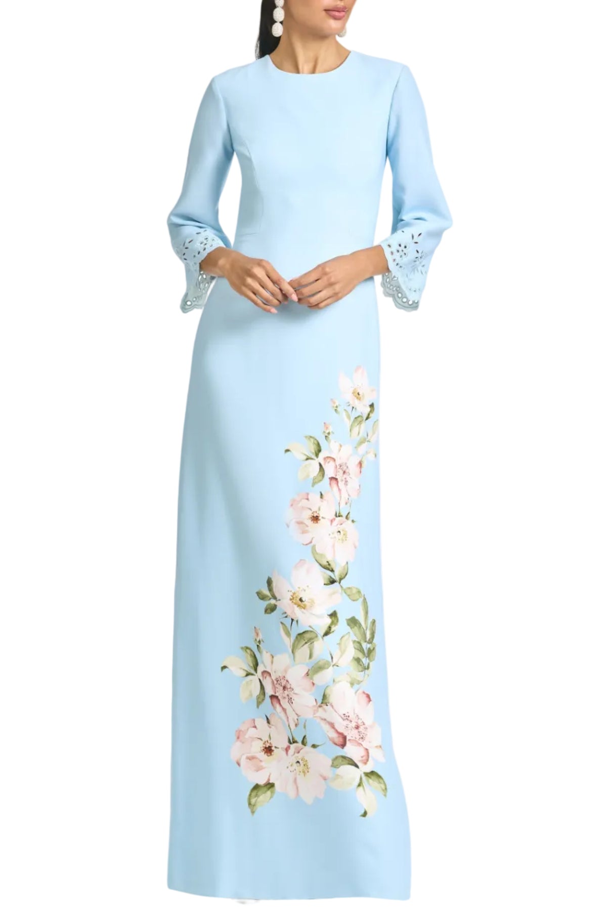 Kitty Gown in Sky Blue Raceme