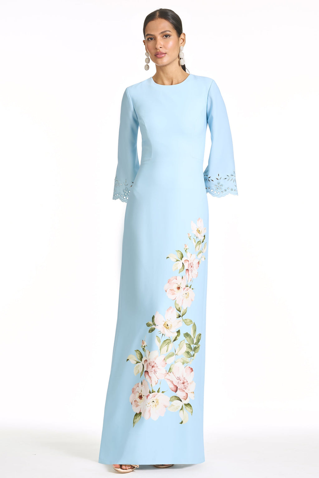 Kitty Gown in Sky Blue Raceme