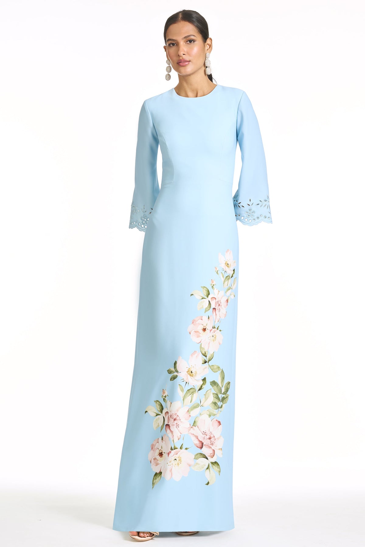 Kitty Gown in Sky Blue Raceme