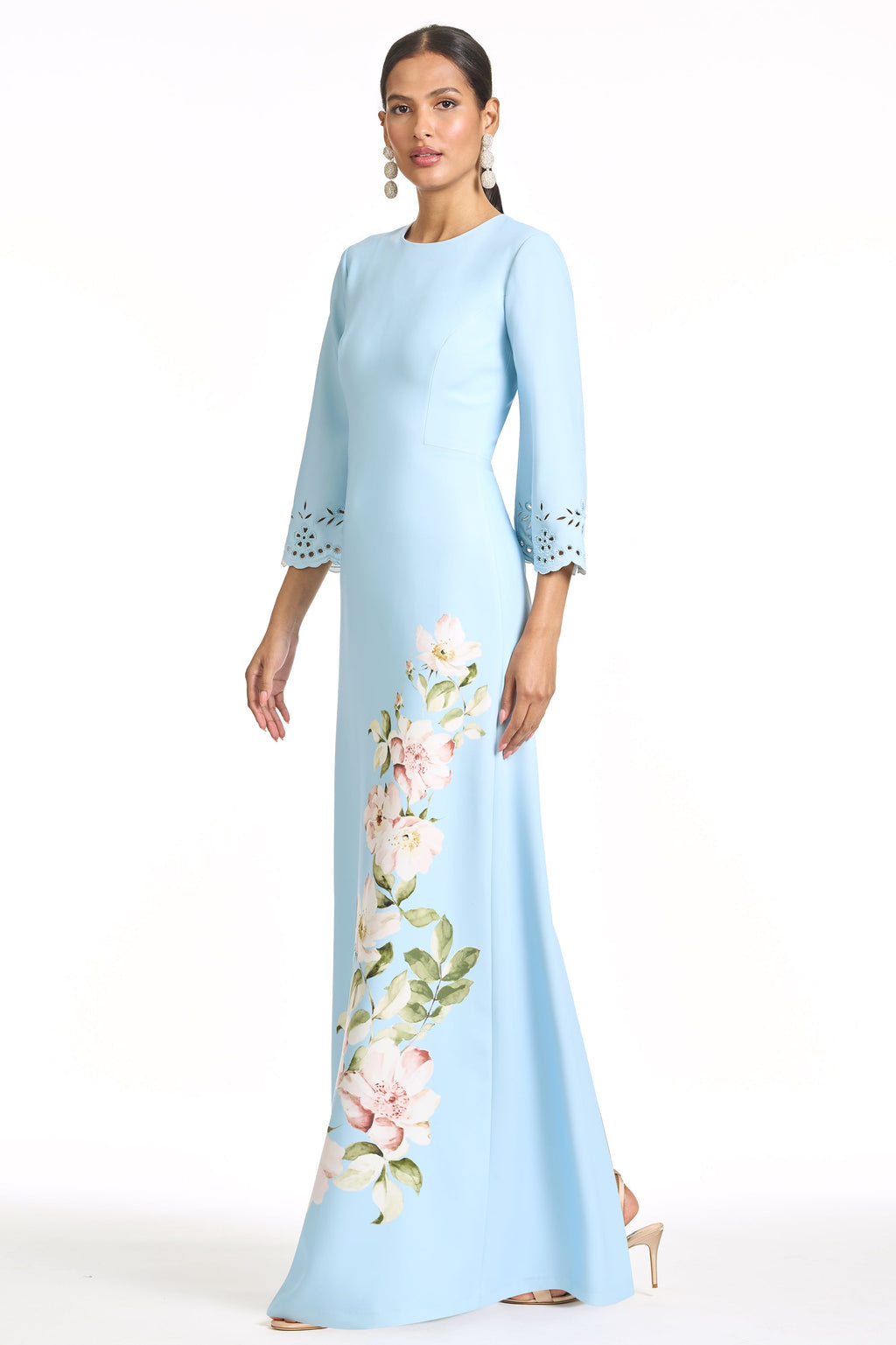 Kitty Gown in Sky Blue Raceme
