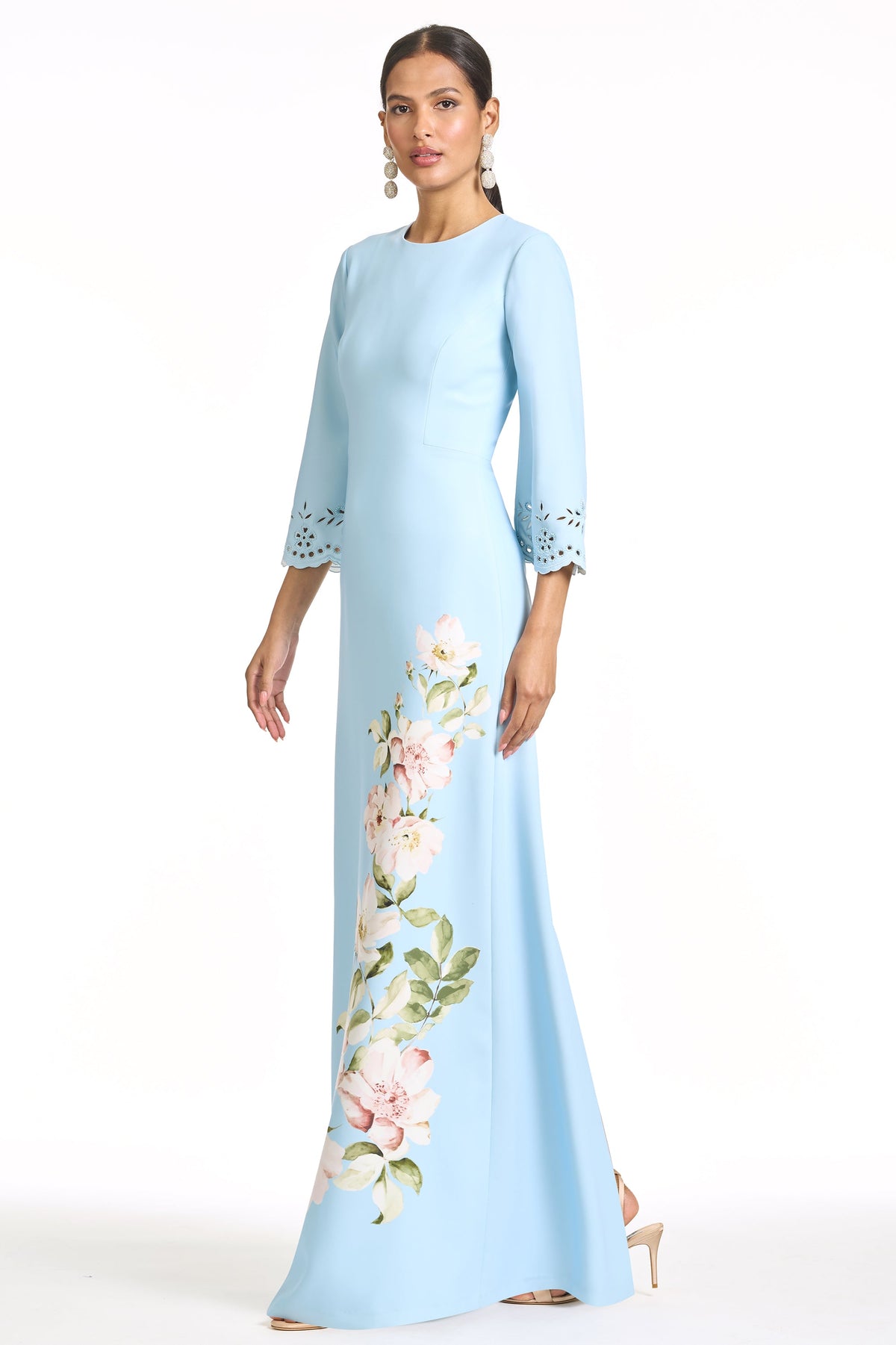Kitty Gown in Sky Blue Raceme