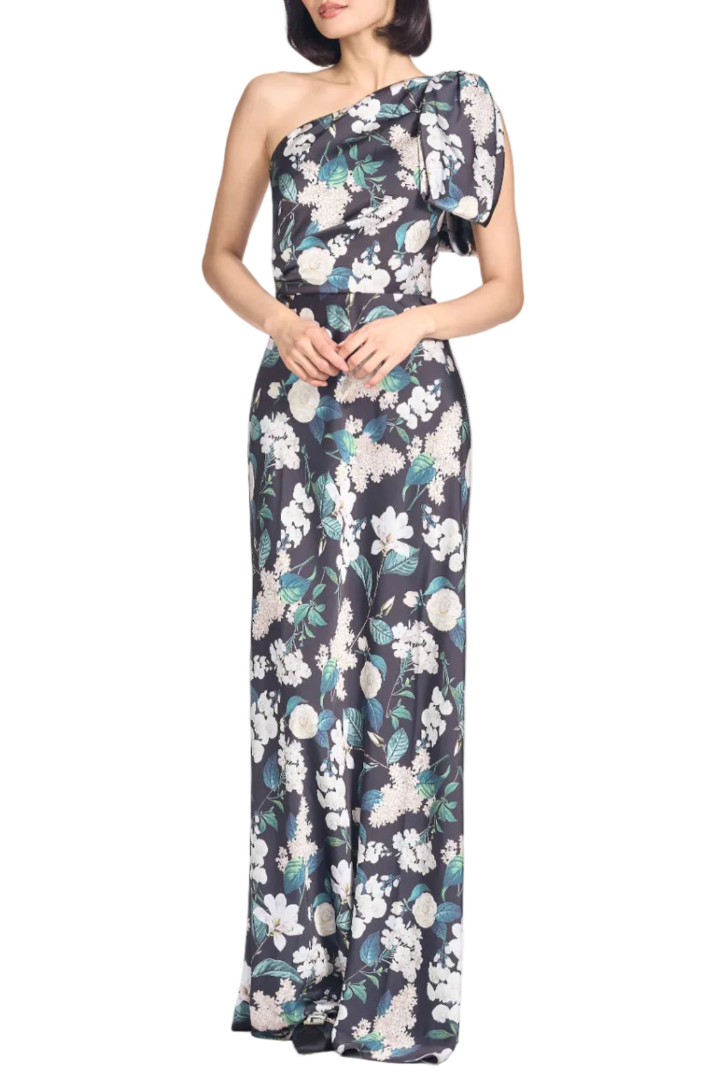 Aubrey Gown in Ink & Ivory Blooms