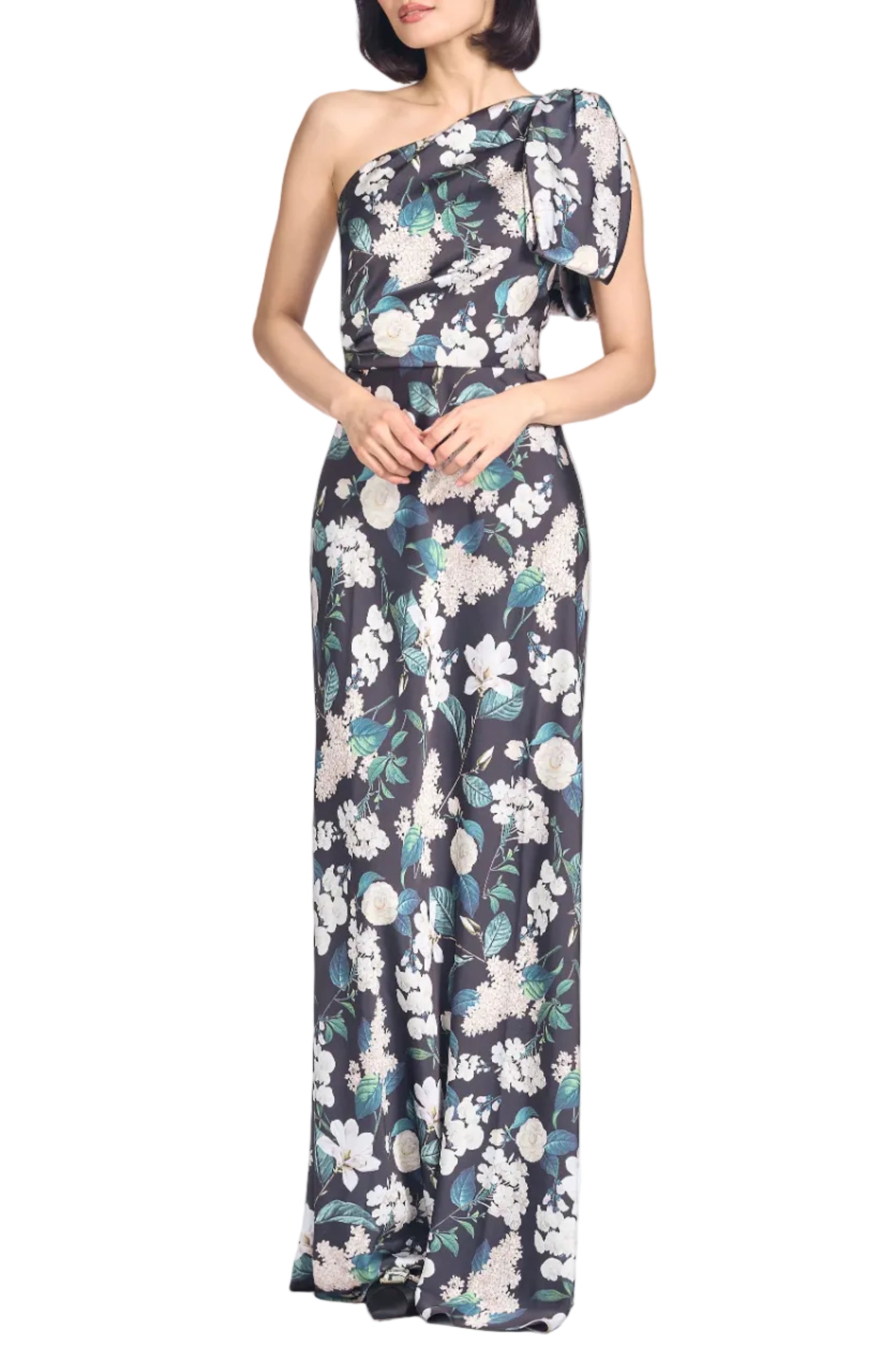 Aubrey Gown in Ink & Ivory Blooms