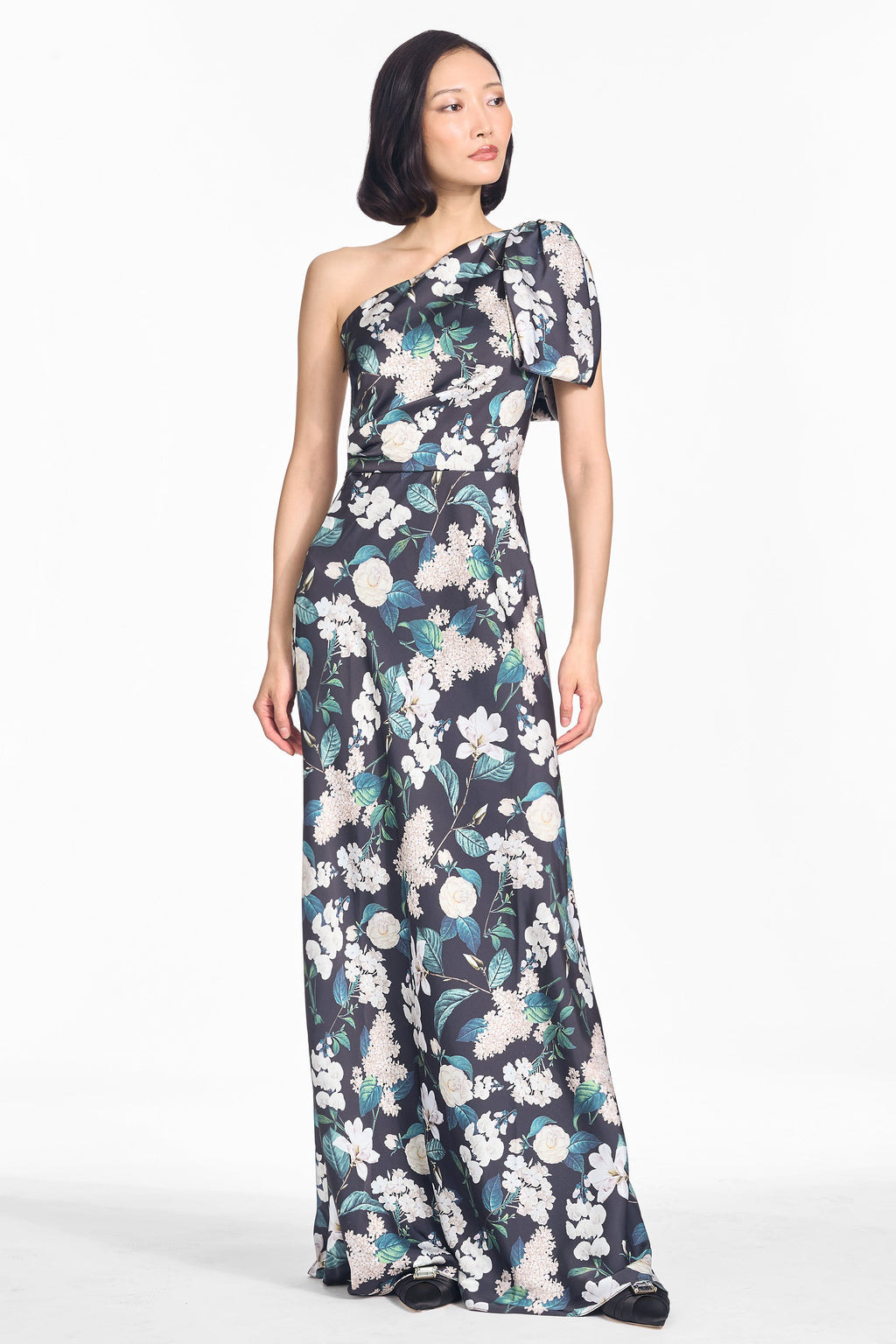 Aubrey Gown in Ink & Ivory Blooms