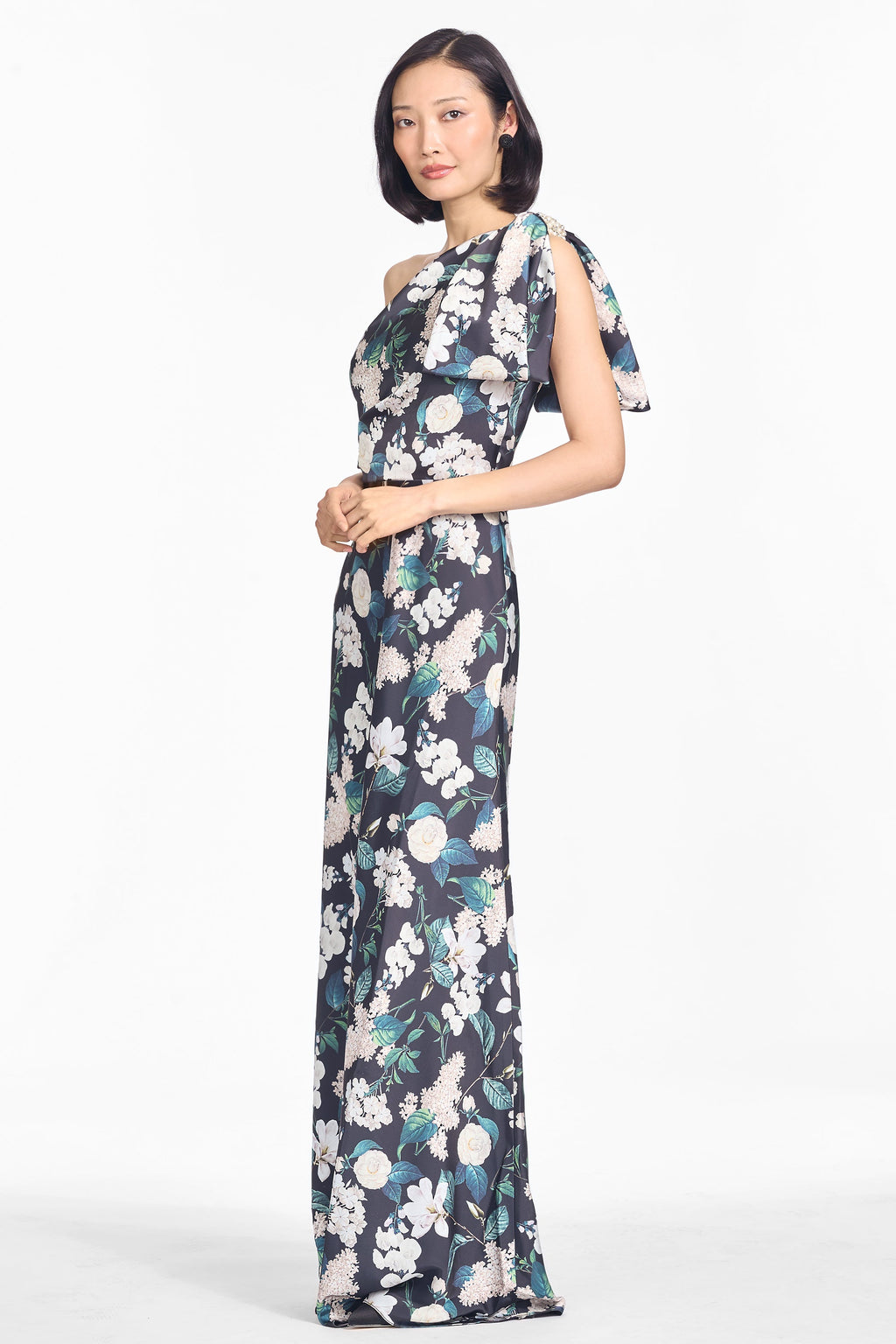 Aubrey Gown in Ink & Ivory Blooms