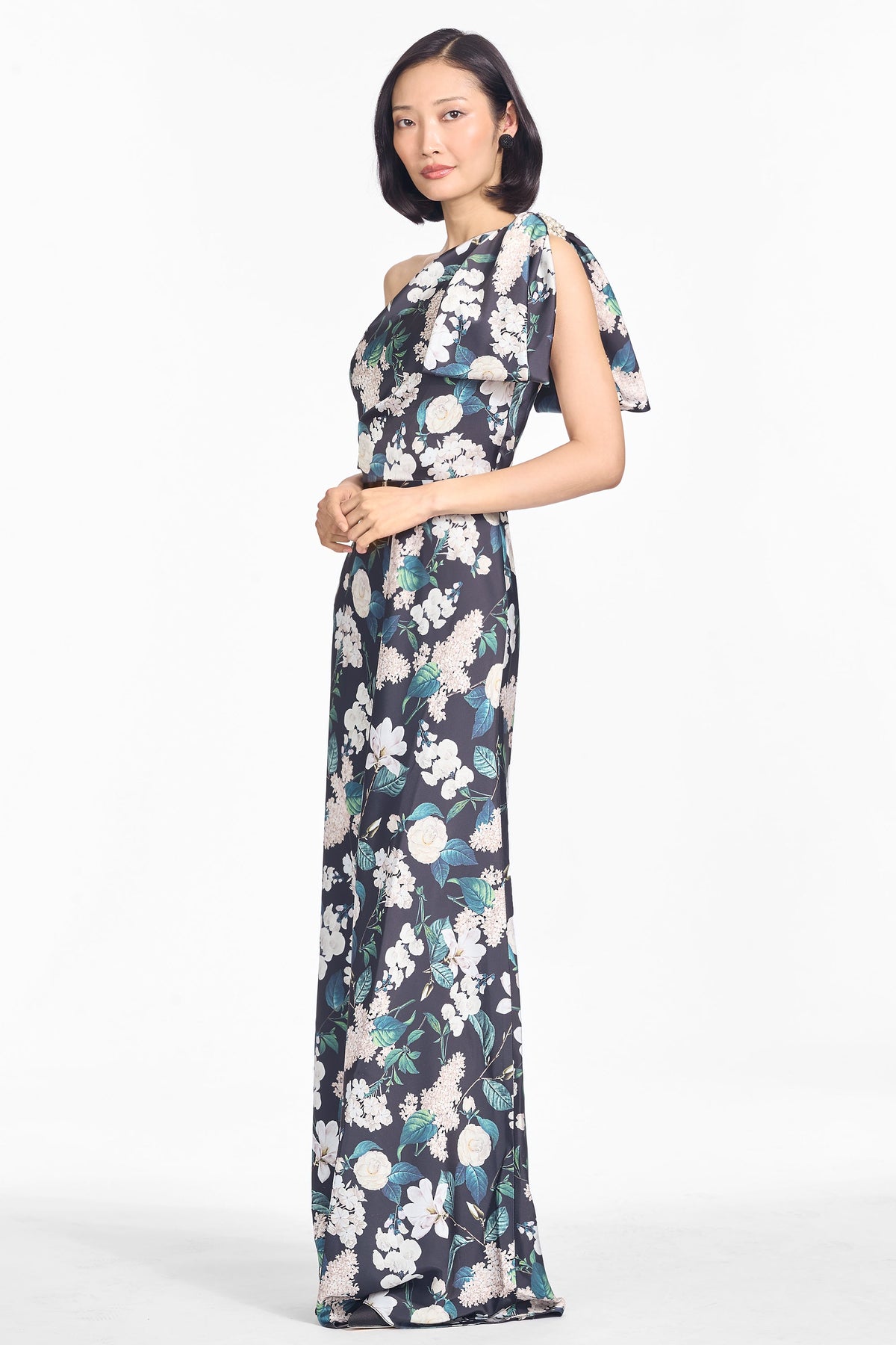 Aubrey Gown in Ink & Ivory Blooms