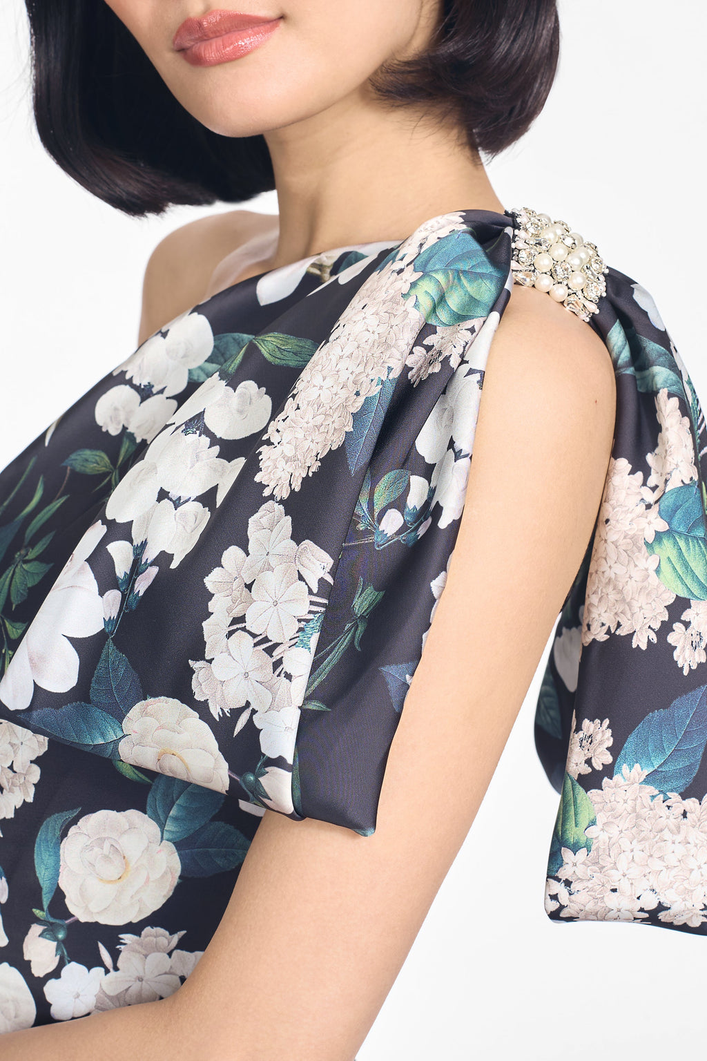 Aubrey Gown in Ink & Ivory Blooms