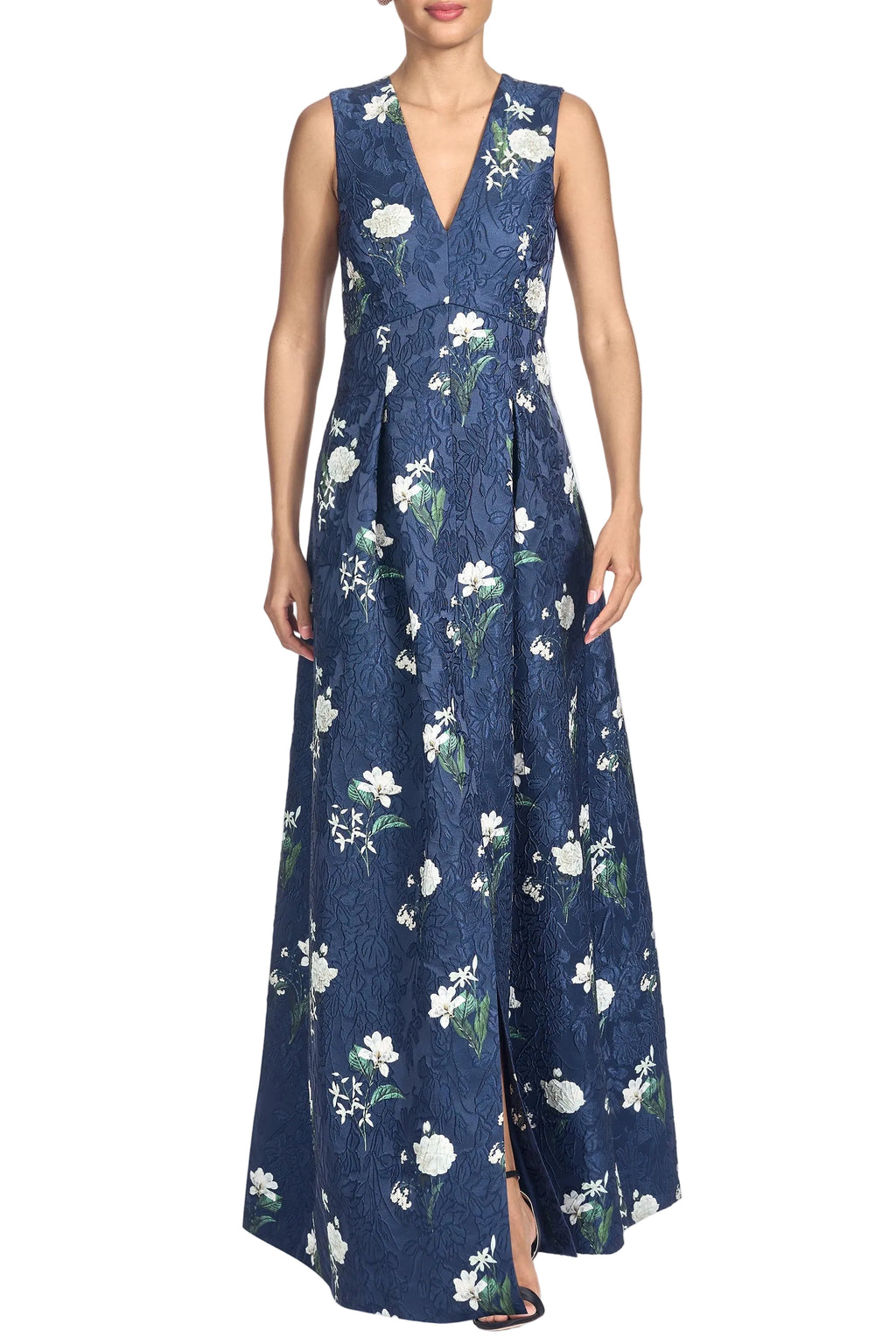 Embellished Brooklynne Gown in Alabaster Nocturne Floral