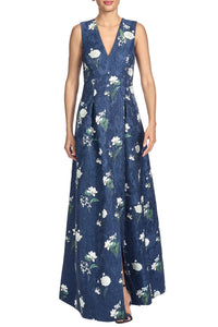 Embellished Brooklynne Gown in Alabaster Nocturne Floral