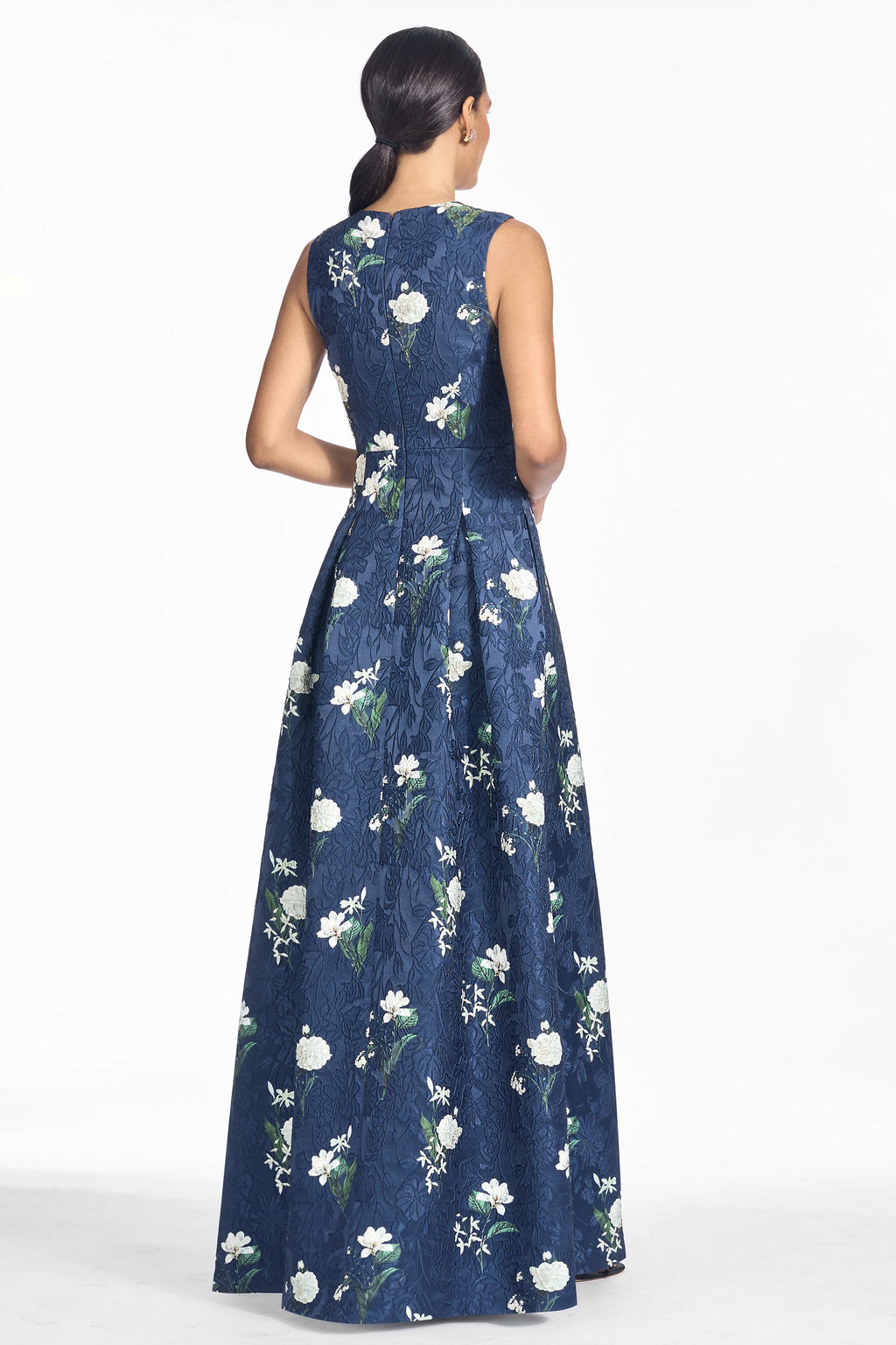 Embellished Brooklynne Gown in Alabaster Nocturne Floral