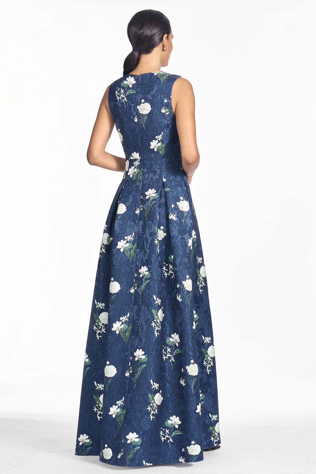 Embellished Brooklynne Gown in Alabaster Nocturne Floral