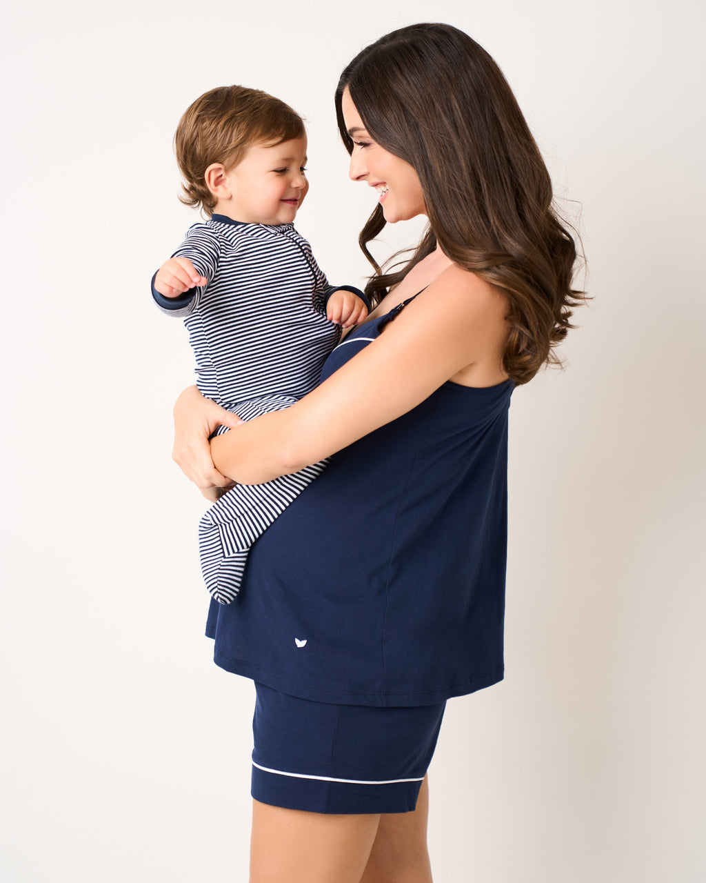 Women’s Pima Maternity Shorts in Navy