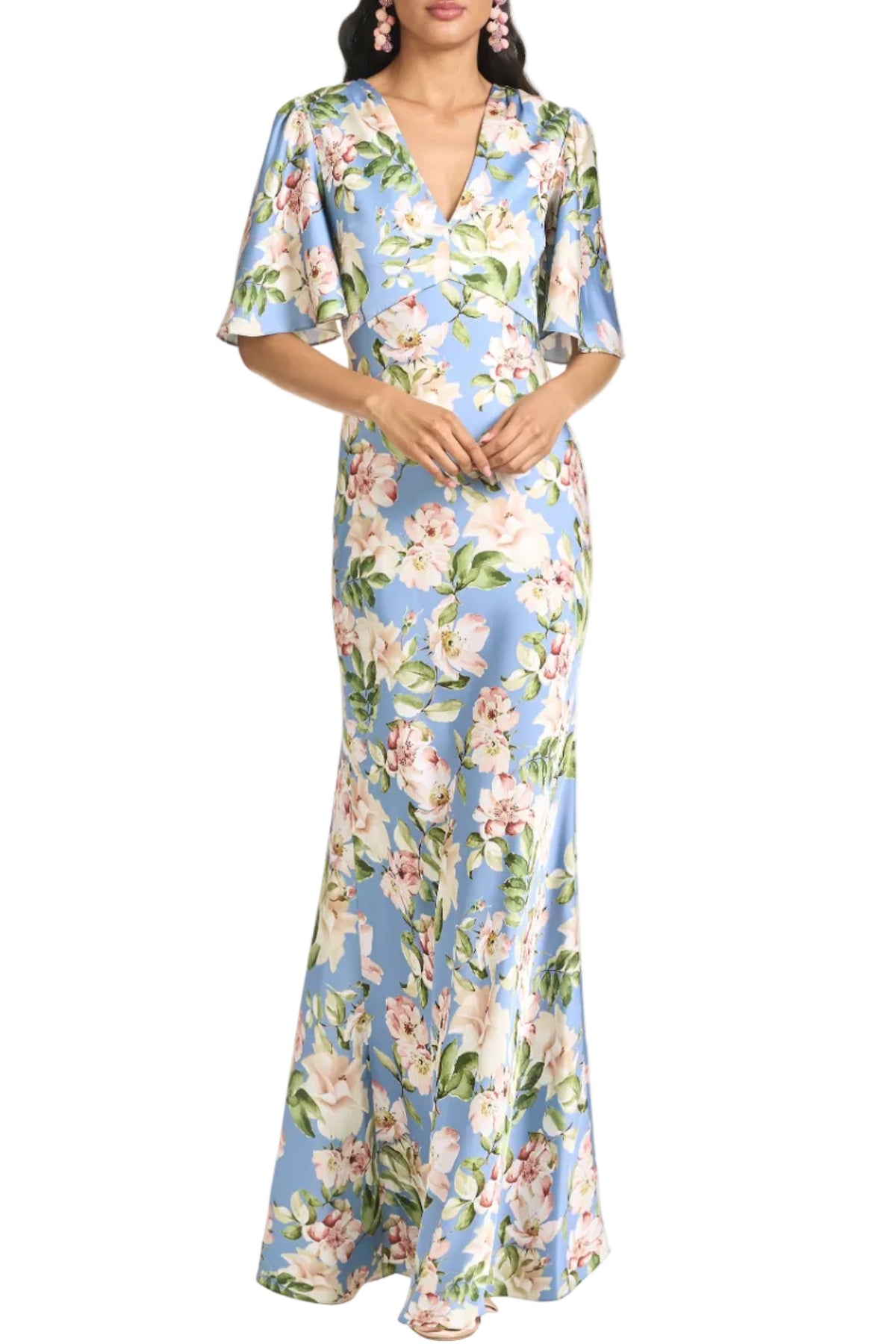 Mae Gown in Twilight Camellias