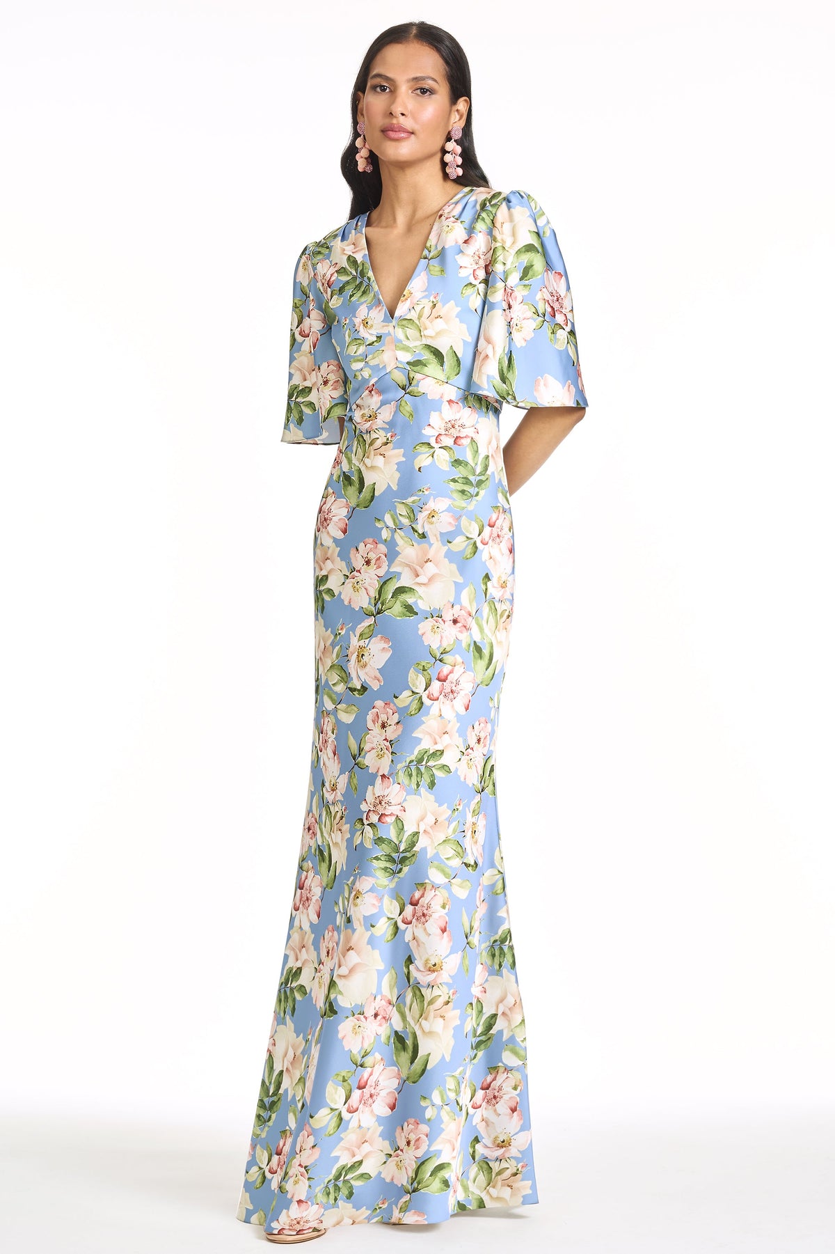 Mae Gown in Twilight Camellias