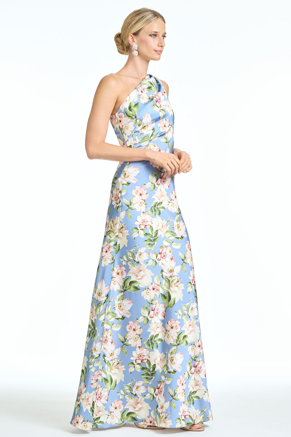 Delphine Gown in Twilight Camellias