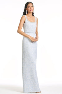 Embellished Lana Gown in Ice Blue