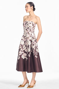 Shay Dress in Chocolate Covered Cherry Blossoms