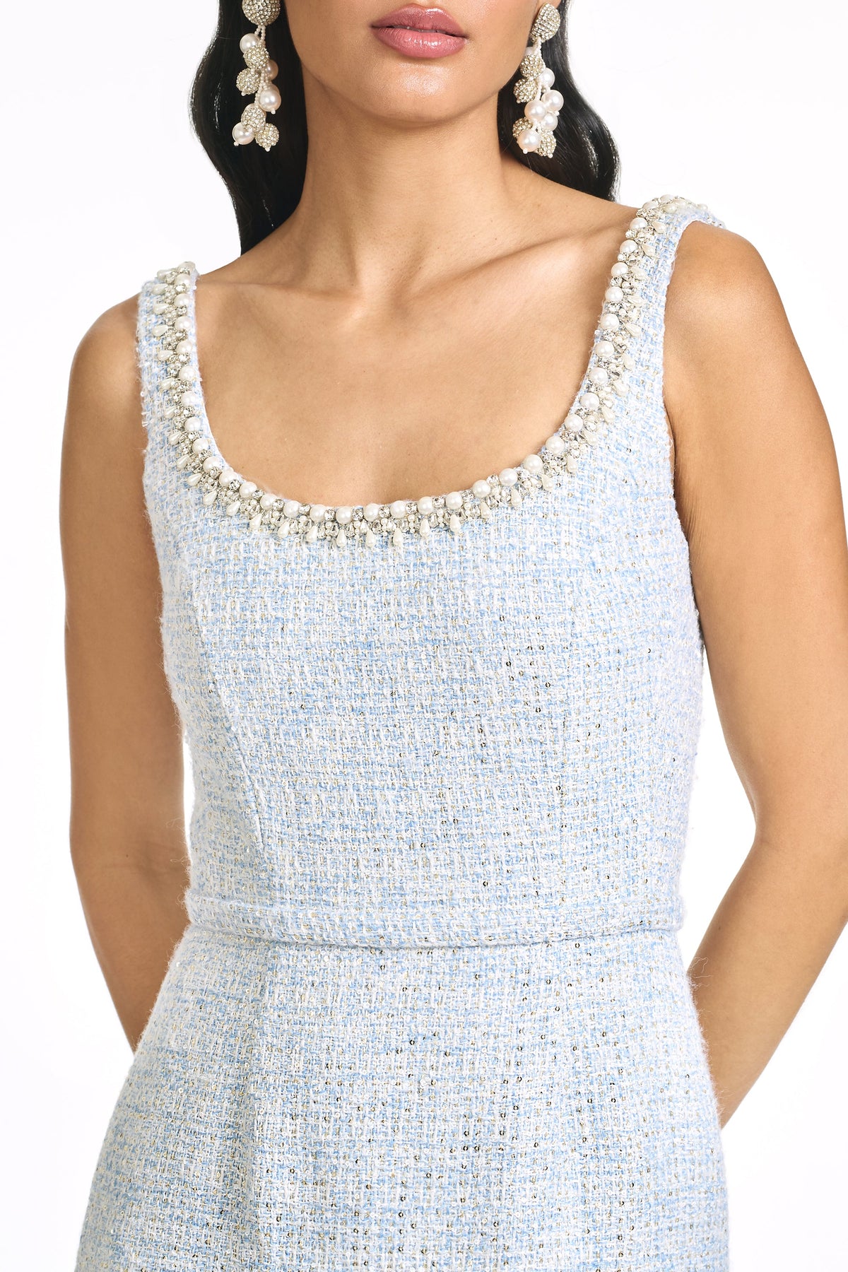 Embellished Lana Gown in Ice Blue
